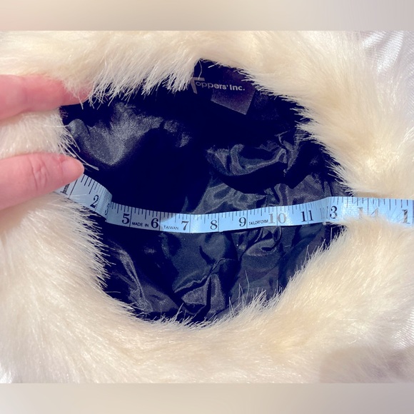 *3 for $20* PRICE DROP! Winter Hat, Golden Brown Velvet Cap, Ivory Faux Fur Trim - Picture 7 of 9